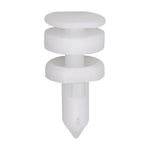 7mmx13mm White Double Head Push-Type Christmas Tree Retainer, 15mm Head
