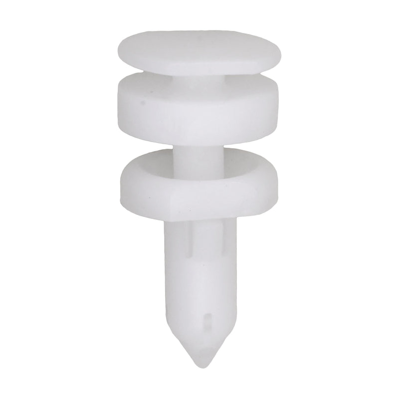 7mmx13mm White Double Head Push-Type Christmas Tree Retainer, 15mm Head