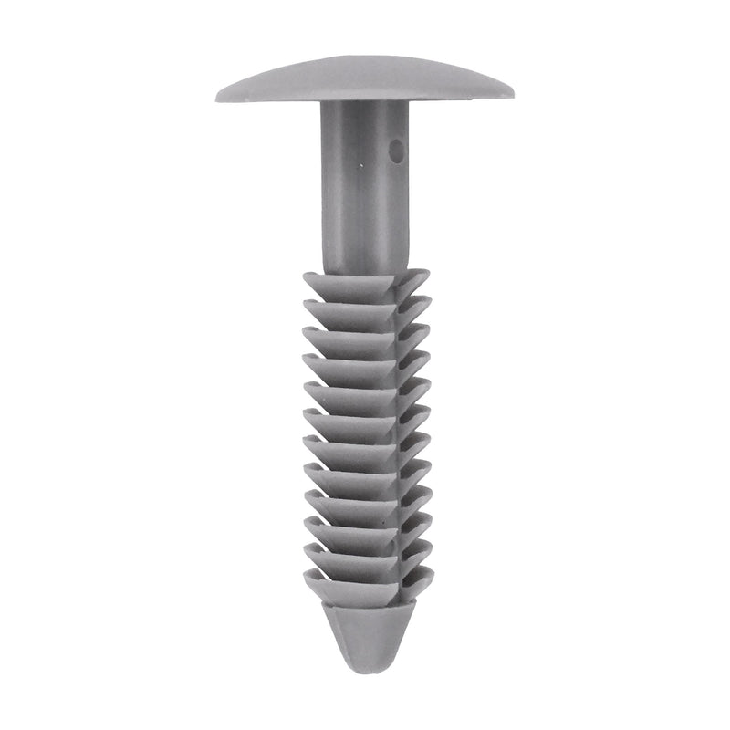 5/16"x1-3/8" Gray Nylon Single Head Wheel Opening Molding Christmas Tree Retainer, 11/16" Head