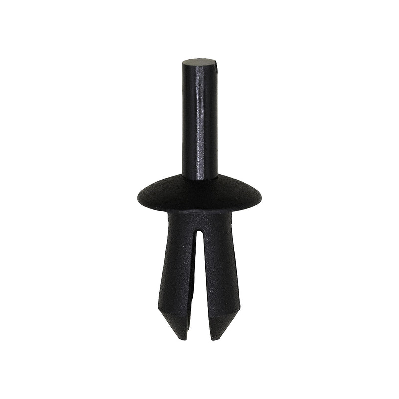 6mmx10mm Black Push-Type Retainer with Open End, 10mm Head