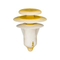 8.5mmx16mm Putty & White Nylon Trim Panel Retainer Caramel, 20mm Head