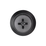 6mmx18mm Black Screw-Type Retainer with Closed End, 16mm Head