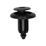 6mmx8mm Black Screw-Type Rocker Panel Retainer with Open End, 14mm Head