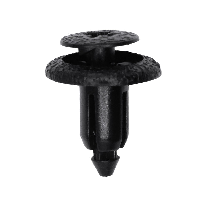 6mmx8mm Black Screw-Type Rocker Panel Retainer with Open End, 14mm Head