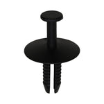 6.3mmx17mm Black Push-Type Retainer with Open End, 20mm Head