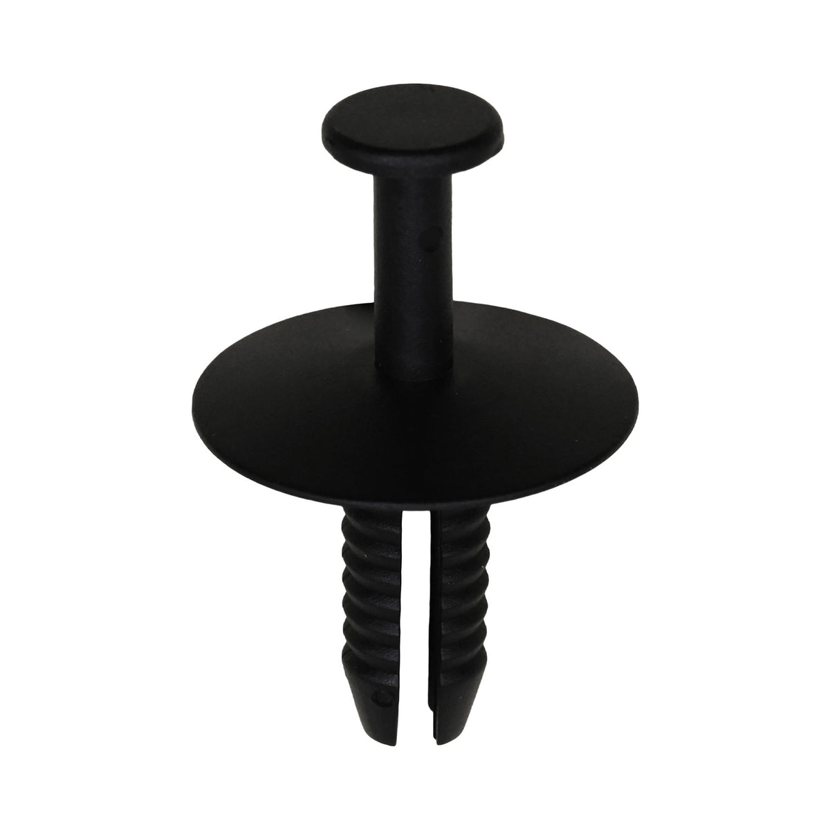 6.3mmx17mm Black Push-Type Retainer with Open End, 20mm Head
