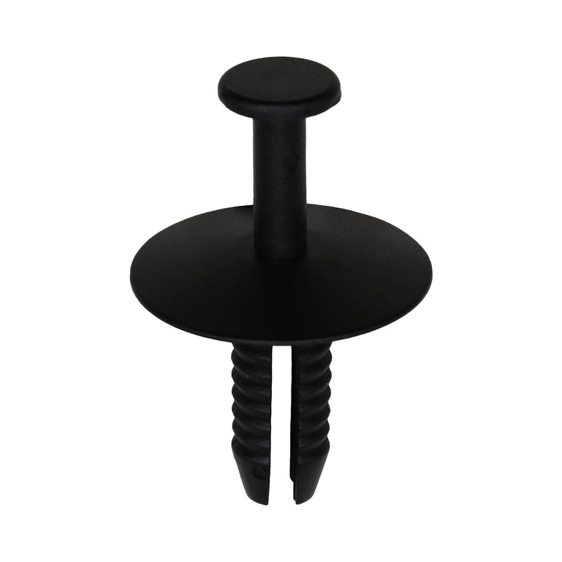 6.3mmx17mm Black Push-Type Retainer with Open End, 20mm Head