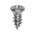 #8x3/8" Phillips Oval Head Tapping Screw, Type A/AB, Chrome