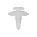 6.5mmx20mm White Nylon Double Head Door Panel Christmas Tree Retainer Use, 23mm Head
