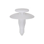 6.5mmx20mm White Nylon Double Head Door Panel Christmas Tree Retainer Use, 23mm Head