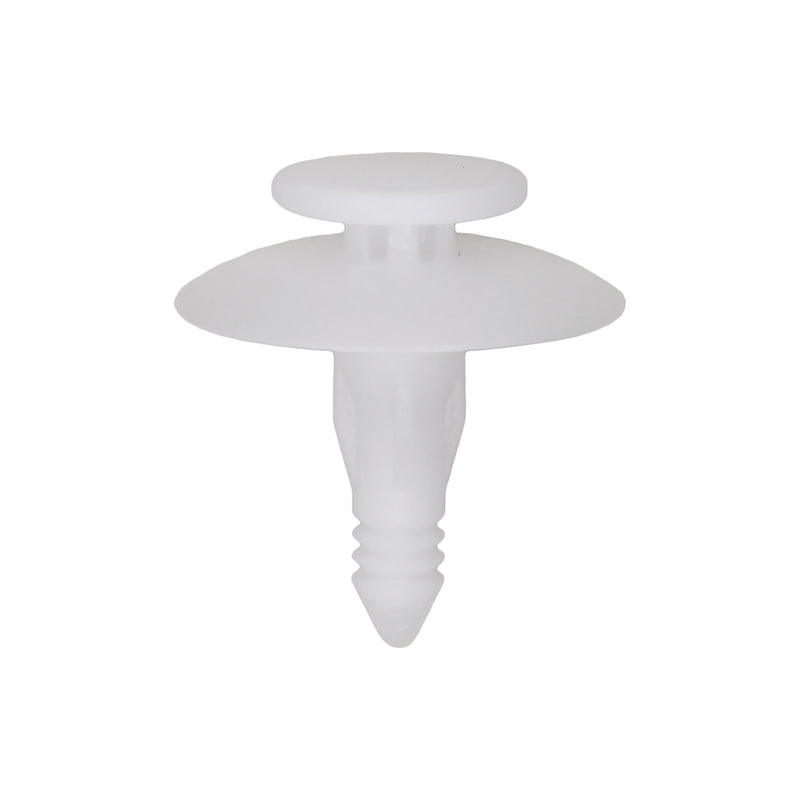 6.5mmx20mm White Nylon Double Head Door Panel Christmas Tree Retainer Use, 23mm Head