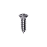 #8x1/2" Phillips Oval Head Tapping Screw, Type A/AB, Chrome, #6