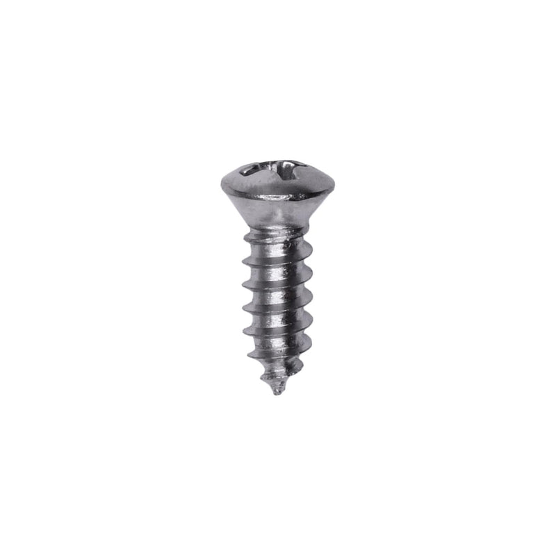#8x1/2" Phillips Oval Head Tapping Screw, Type A/AB, Chrome, #6