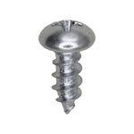 #10x1/2" Phillips Round Head Tapping Screw, Type A/AB, 11/32" Washer, Zinc