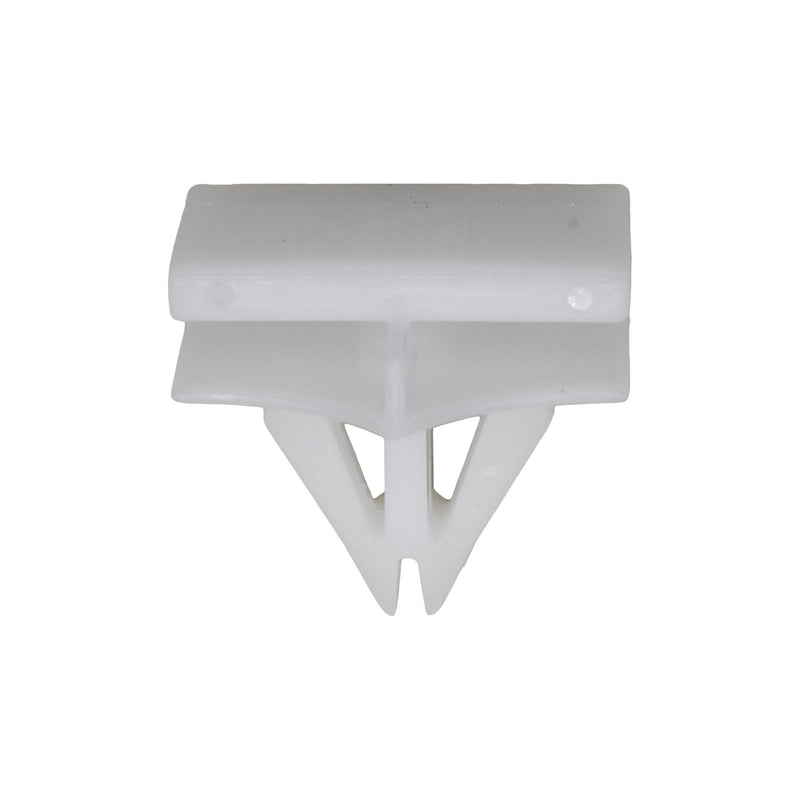 7/16"x9/16" White Nylon Rocker Panel Molding Clip Stem Hole, 9/16"x13/16" Top Head Size