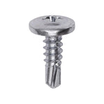 #10x5/8" Phillips Truss Head Washer Drill Screw, Type 2 Self-Drilling Tek, 7/16" Washer, Zinc