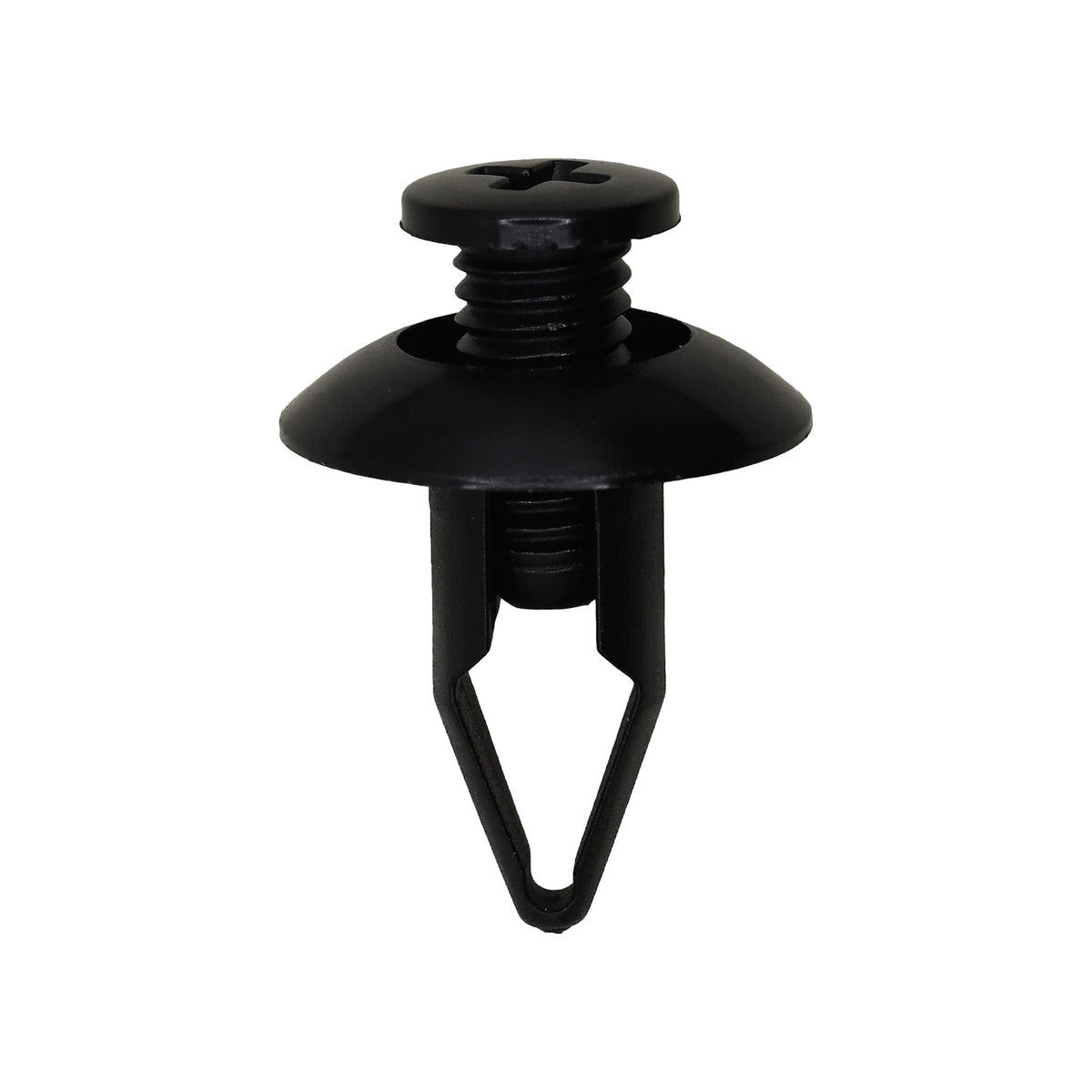 8mmx18mm Black Screw-Type Retainer with Closed End, 18mm Head