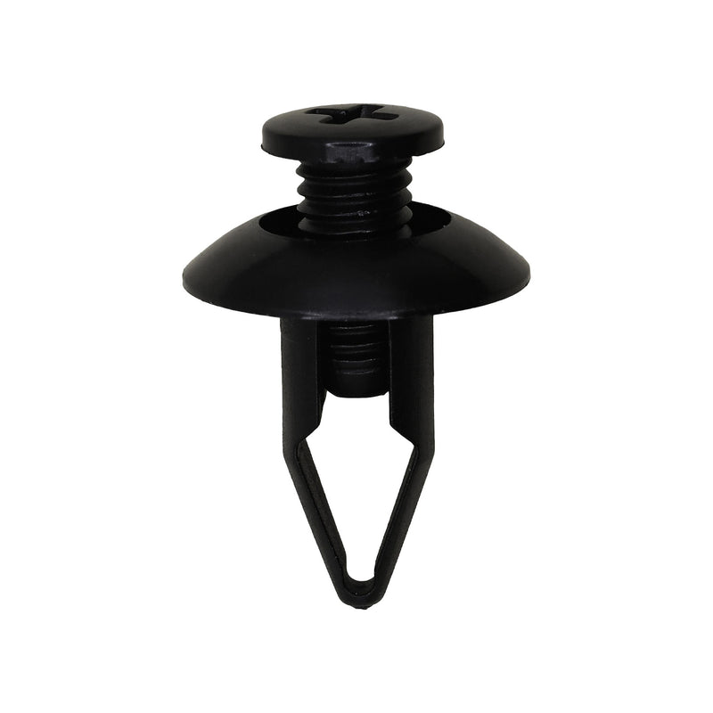 8mmx18mm Black Screw-Type Retainer with Closed End, 18mm Head
