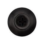 8mmx18mm Black Screw-Type Retainer with Closed End, 18mm Head