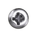 #8x3/4" Phillips Oval Head Tapping Screw, Type A/AB, Chrome, #10