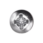 #10x1-1/2" Phillips Oval Head Tapping Screw, Type A/AB, Chrome, #8