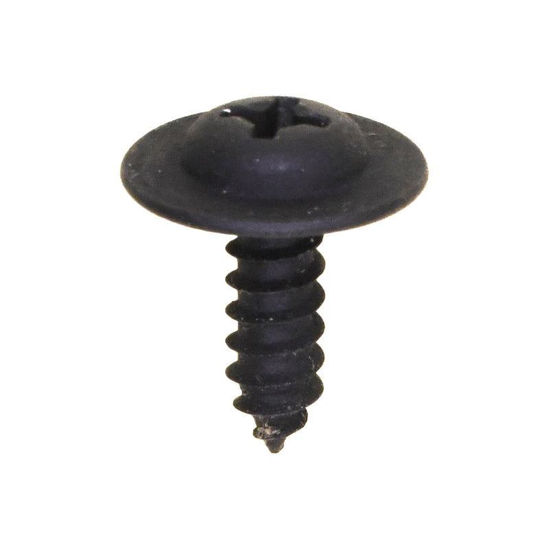 #8x1/2" Phillips Truss Head Round Washer Tapping Screw, Type A/AB, 1/2" Washer, Black Phosphate