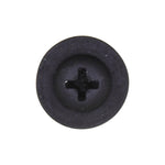 #8x1/2" Phillips Truss Head Round Washer Tapping Screw, Type A/AB, 1/2" Washer, Black Phosphate