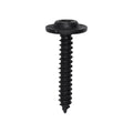 #8-18x1" Phillips Truss Head Round Washer Tapping Screw, Type A/AB, 1/2" Washer, Black Phosphate