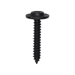#8-18x1" Phillips Truss Head Round Washer Tapping Screw, Type A/AB, 1/2" Washer, Black Phosphate