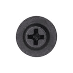 #8-18x1" Phillips Truss Head Round Washer Tapping Screw, Type A/AB, 1/2" Washer, Black Phosphate