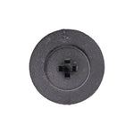 7mmx16mm Black Screw-Type Cowl Vent Retainer with Open End, 20mm Head