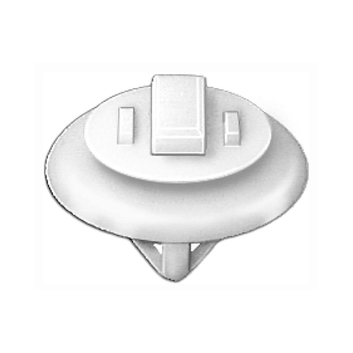 5/16"x15/32" White Nylon Molding Clip, 3/4" Head