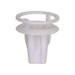 M5.5 White Nylon Fender Liner Screw Grommet, 9mm Square Hole, 18mm Head