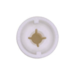 M5.5 White Nylon Fender Liner Screw Grommet, 9mm Square Hole, 18mm Head