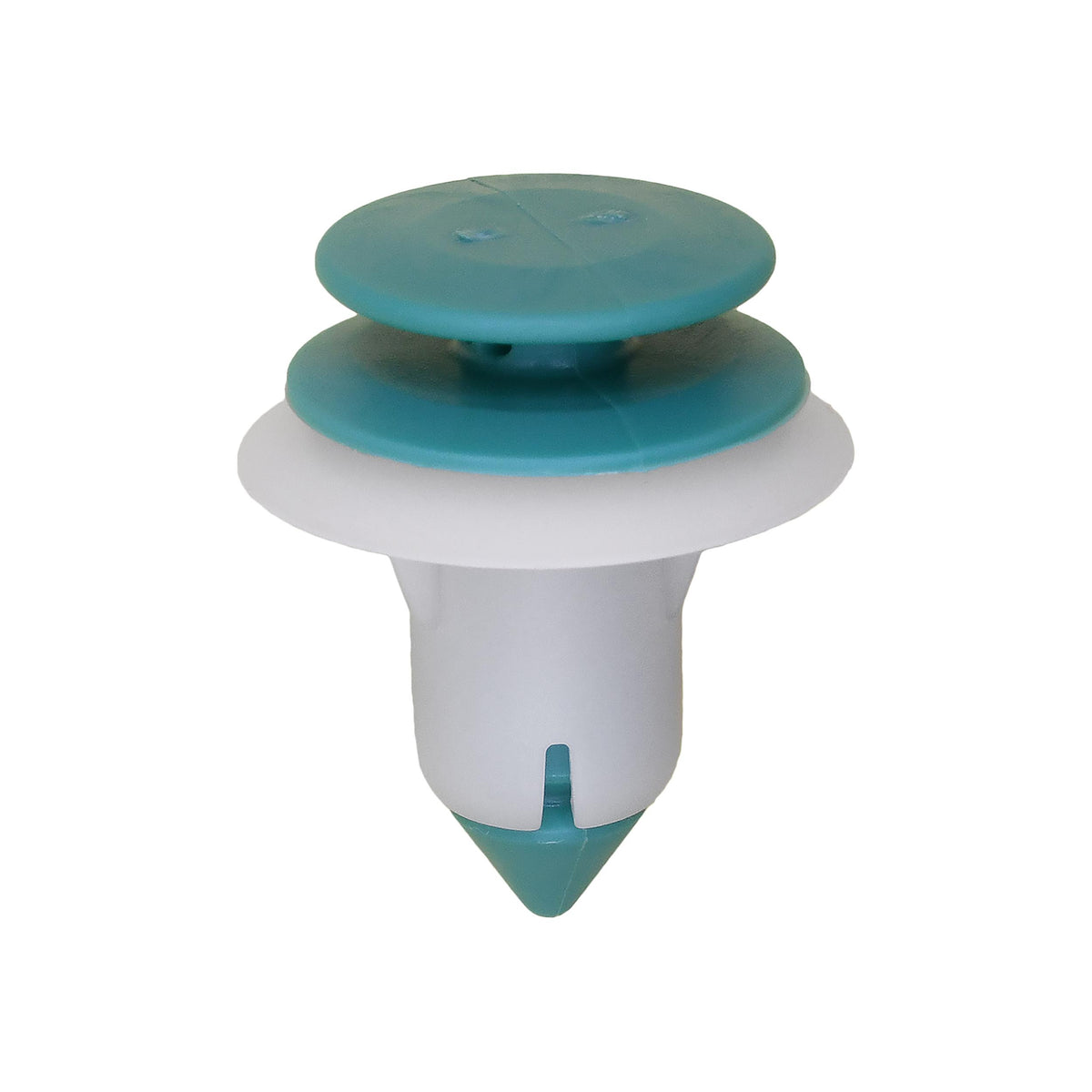9mmx18mm Green & White Nylon Triple Head Trim Panel Christmas Tree Retainer, 20mm Head