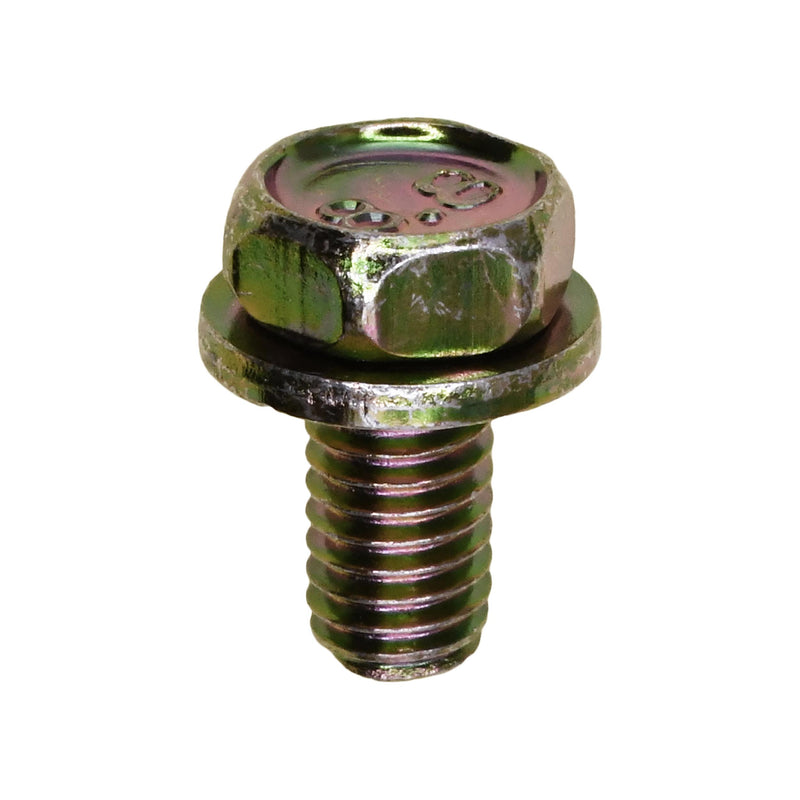 M6-1.0x12mm Hex Head SEMS Body Bolt, 12.5mm Washer, Yellow Zinc Dichromate