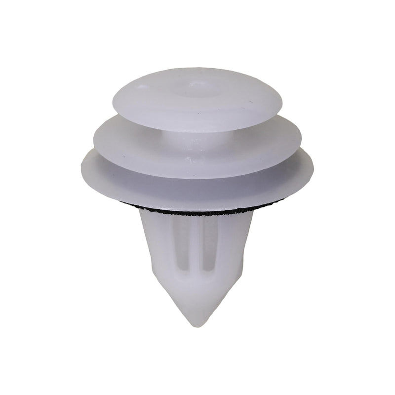 8.5mmx8.5mmx15mm White Nylon Triple Head Trim Panel Christmas Tree Retainer, 18mm Head