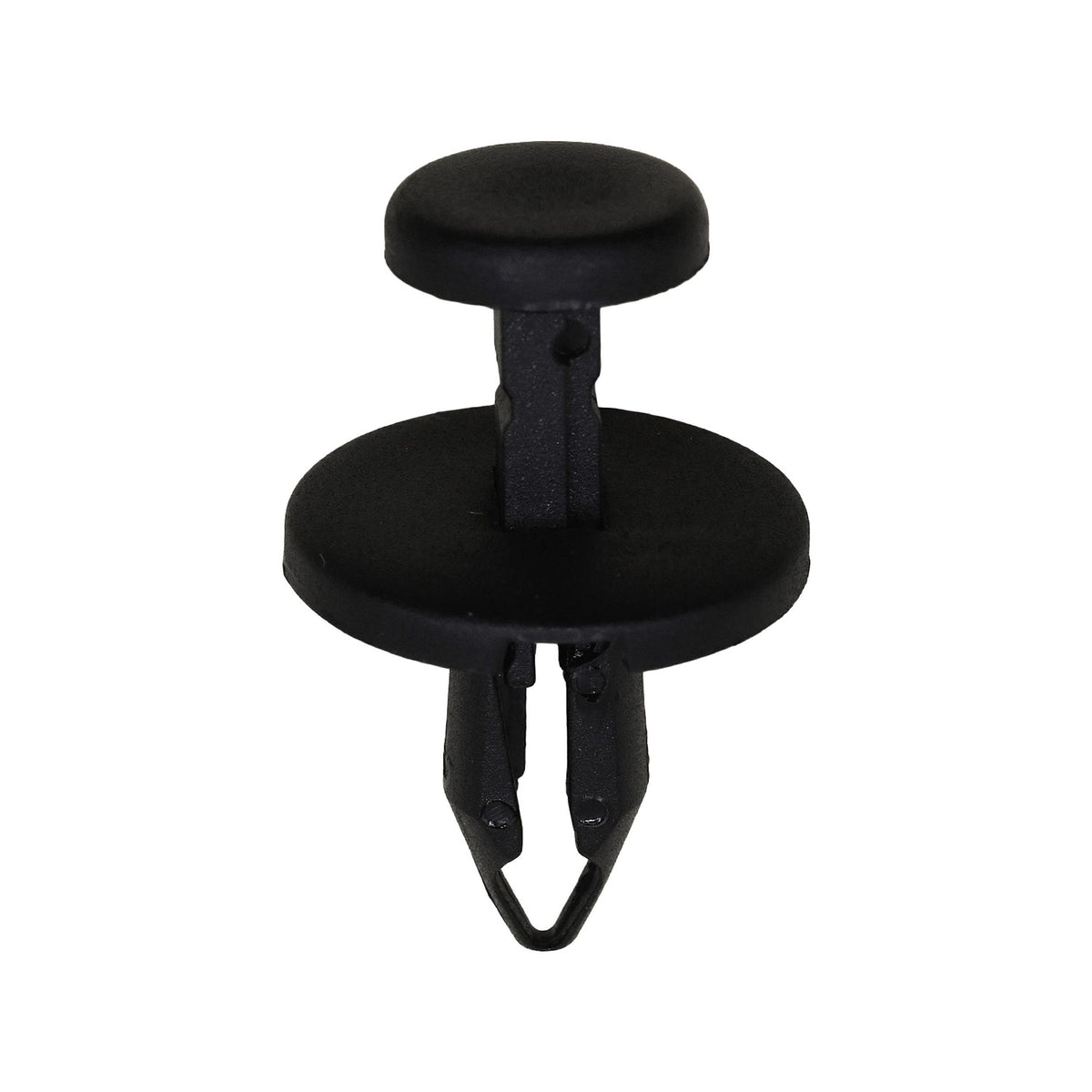 7mmx17mm Black Push-Type Retainer with Closed End, 20mm Head