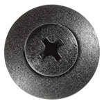 8mmx9mm Black Screw-Type Fender Retainer with Open End, 18mm Head