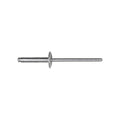 1/8"x5/8" Silver Large Dome Head Aluminum Rivet, 3/8"-1/2" Grip, Aluminum Body, Aluminum Mandrel