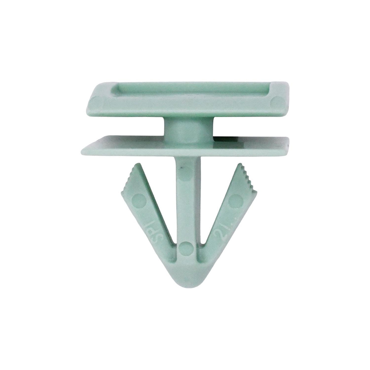 7/16"x9/16" Green Nylon Molding Clip