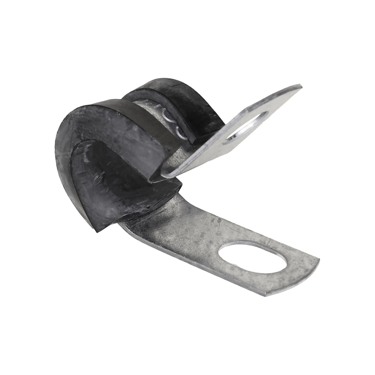 1/4" Steel Clamp with Neoprene Jacket, Zinc
