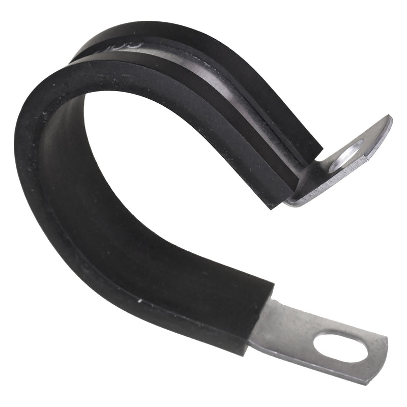 1-1/4" Steel Clamp with Neoprene Jacket, Zinc