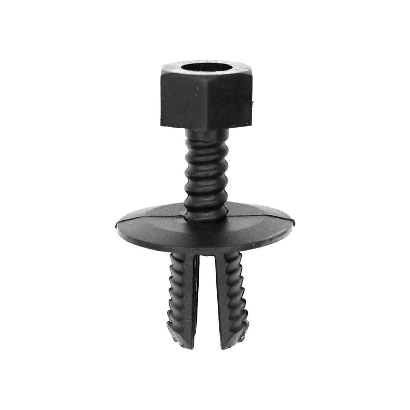 8mmx13mm Black Screw-Type Retainer with Open End, 20mm Head