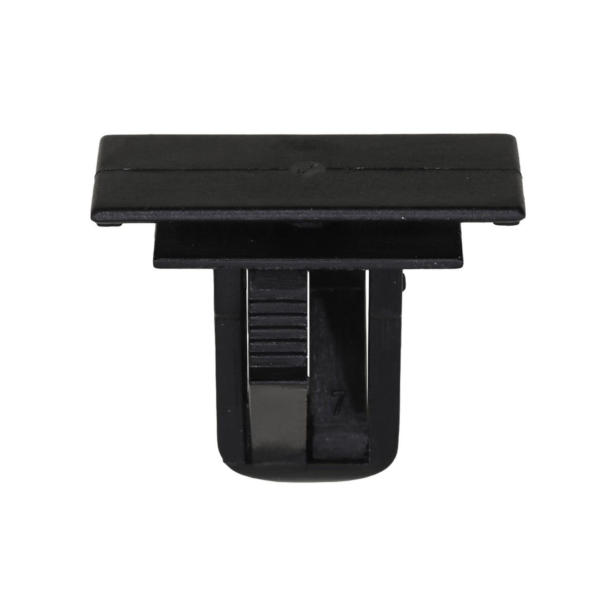 27/32" Black Nylon Bumper Fascia Retainer, 1/2"x1-3/16" Head