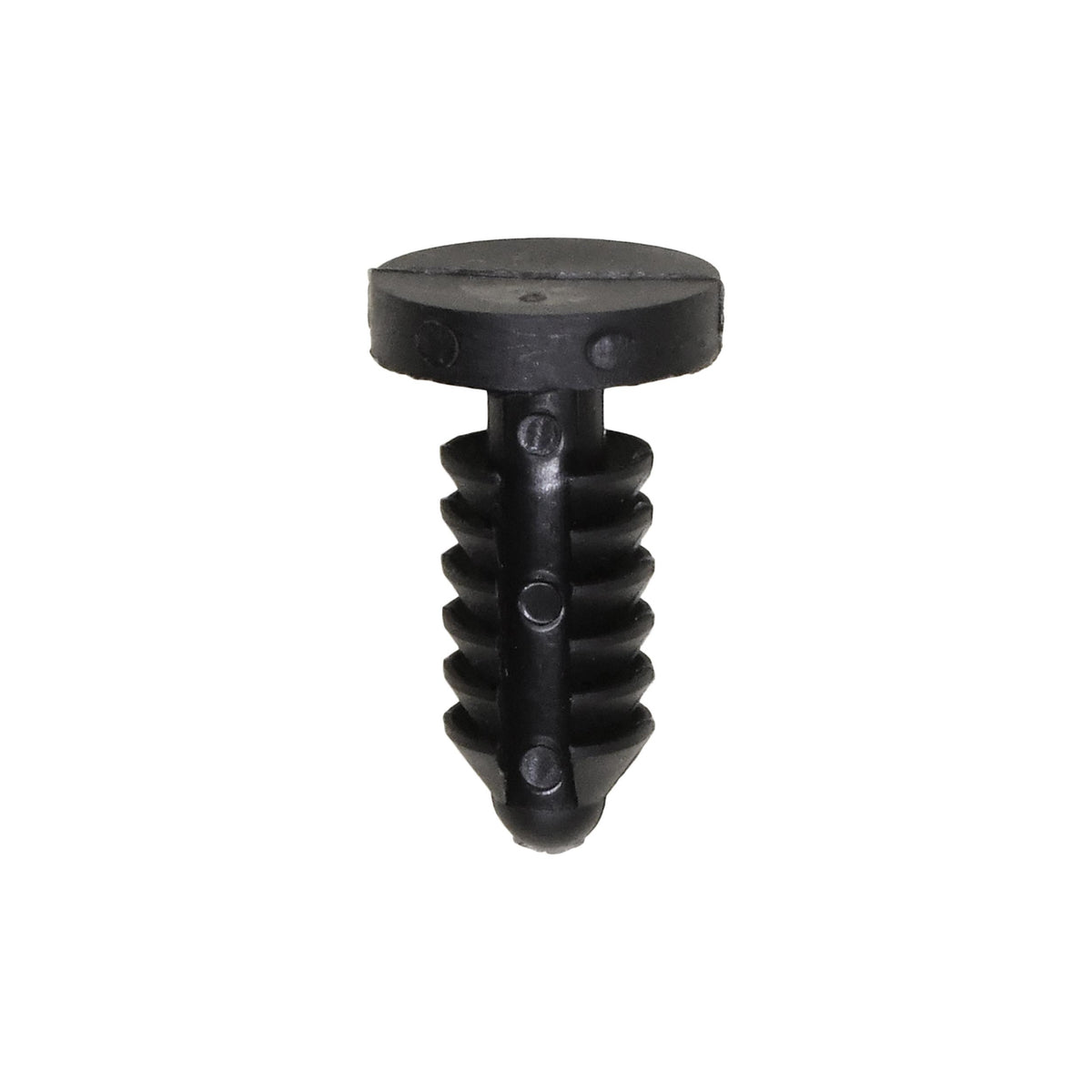 6mmx14mm Black Nylon Single Head Bumper Cover Christmas Tree Retainer, 9mm Head