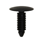7.5mmx25mm Black Nylon Single Head Bumper Cover Christmas Tree Retainer, 21mm Head
