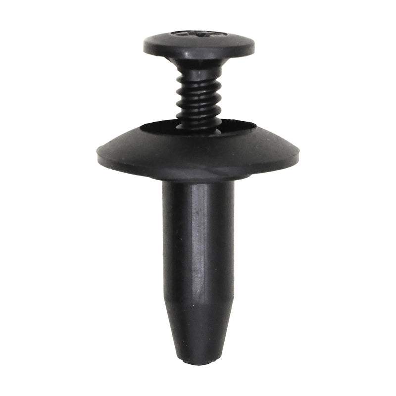 6.3mmx18mm Black Santoprene Rubber Screw-Type Retainer with Closed End, 18mm Head