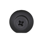 6.3mmx18mm Black Santoprene Rubber Screw-Type Retainer with Closed End, 18mm Head