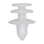 9mmx15mm White Nylon Triple Head Trim Panel Christmas Tree Retainer, 22mm Head